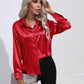 Collared Neck Buttoned Long Sleeve Shirt