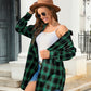 Full Size Plaid Button Up Dropped Shoulder Shirt