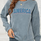 AMERICA Graphic Dropped Shoulder Sweatshirt