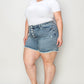 Judy Blue Full Size Button Fly Raw Hem Denim Shorts