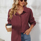 Button Up Dropped Shoulder Long Sleeve Outerwear