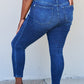 Judy Blue Marie Full Size Mid Rise Crinkle Ankle Detail Skinny Jeans