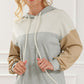 Drawstring Color Block Long Sleeve Hoodie