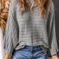 Round Neck Long Sleeve Knit Top