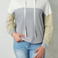 Splicing Drawstring Sweatshirt