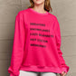 Simply Love Full Size Letter Graphic Round Neck Sweatshirt