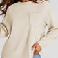 Full Size Texture Round Neck Long Sleeve Sweatshirt