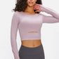 Long Sleeve Cropped Top With Sports Strap