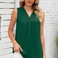 Texture V-Neck Sleeveless Top