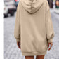 Textured Drawstring Tunic Hoodie