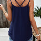 Devine Eyelet V-Neck Double Strap Cami