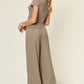 Double Take Full Size Round Neck Top and Pants Set