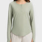 Round Neck Long Sleeve Sport Top