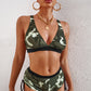 Camouflage Crisscross Tie-Back Bikini Set