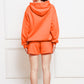 Drop Shoulder Long Sleeve Hoodie and Shorts Set