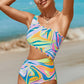 Cutout Single Shoulder One-Piece Swimwear