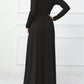 Pocketed Surplice Long Sleeve Maxi Dress