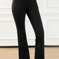 Wide Waistband Slit Bootcut Active Pants