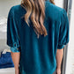 Tie Neck Half Sleeve Blouse