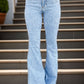 Raw Hem Bootcut Jeans