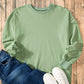 High-Low Round Neck Long Sleeve Sweatshirt