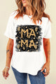 MAMA Round Neck Short Sleeve T-Shirt White
