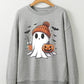 Ghost Round Neck Long Sleeve Sweatshirt