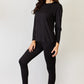 JULIA Round Neck Long Sleeve T-Shirt and Leggings Set