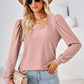 Square Neck Puff Sleeve Blouse