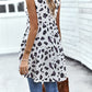 Devine Leopard High-Low Sleeveless Shirt