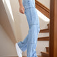 High Waist Straight Jeans with Pockets