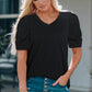 Puff Sleeve V-Neck Tee