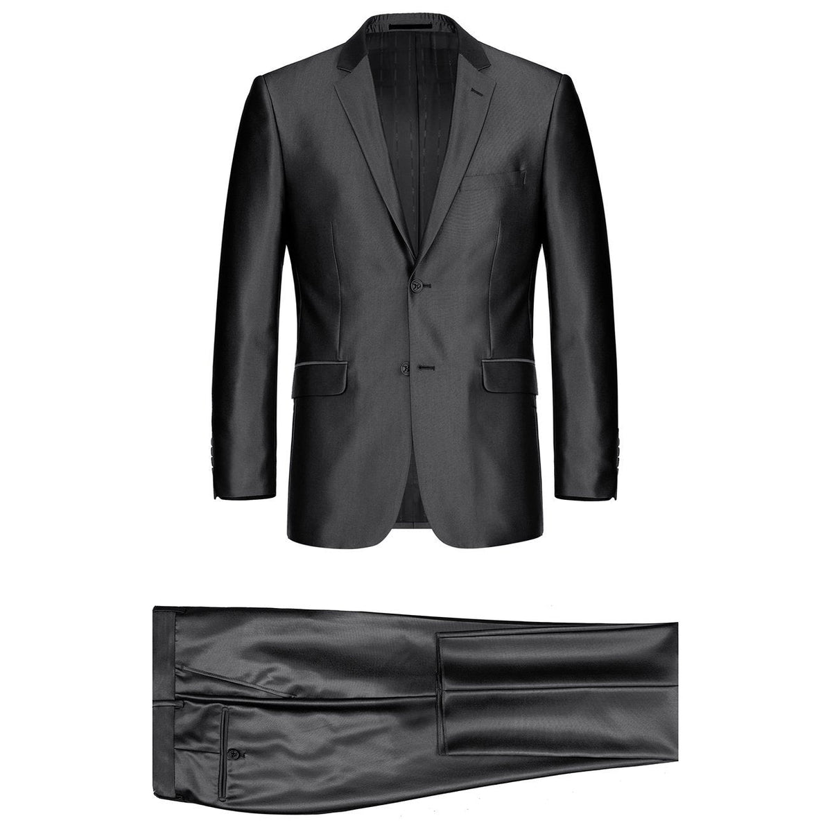 207-1 Men's Sharkskin Italian Styled Two Piece Suit