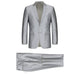 207-2 Men's Sharkskin Italian Styled Two Piece Grey Suit