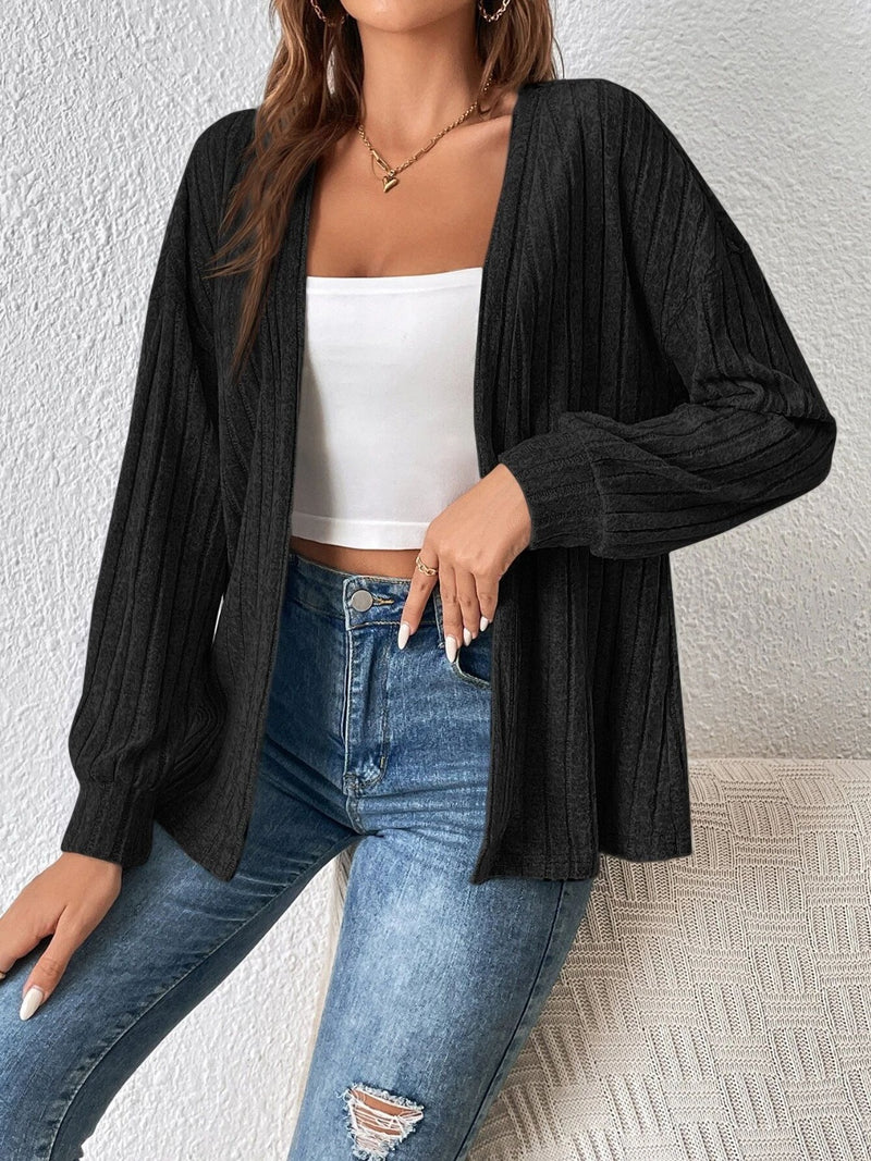 Open Front Long Sleeve Cardigan