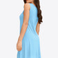 Full Size Round Neck Sleeveless Dress with Pockets