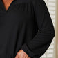 Celeste Full Size Long Sleeve Ribbed Blouse