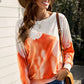 Tie Dye Round Neck Long Sleeve Sweatshirt