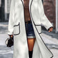 Full Size Contrast Trim Long Sleeve Coat with Pockets