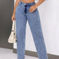 Mid-Rise Waist Jeans with Pockets