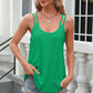 Eyelet Scoop Neck Spaghetti Strap Cami