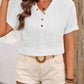 Ivy Lane Eyelet V-Neck Short Sleeve Top