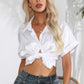 Collared Neck Short Sleeve Shirt