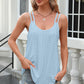 Eyelet Scoop Neck Spaghetti Strap Cami