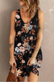 Double Take Printed Scoop Neck Sleeveless Buttoned Magic Dress with Pockets Floral