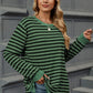 Striped Round Neck Long Sleeve T-Shirt