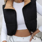 Drawstring Zip-Up Cropped Vest