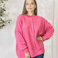 Zenana Full Size Center Seam Long Sleeve Sweatshirt