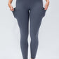 Breathable Wide Waistband Active Leggings with Pockets