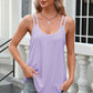 Eyelet Scoop Neck Spaghetti Strap Cami